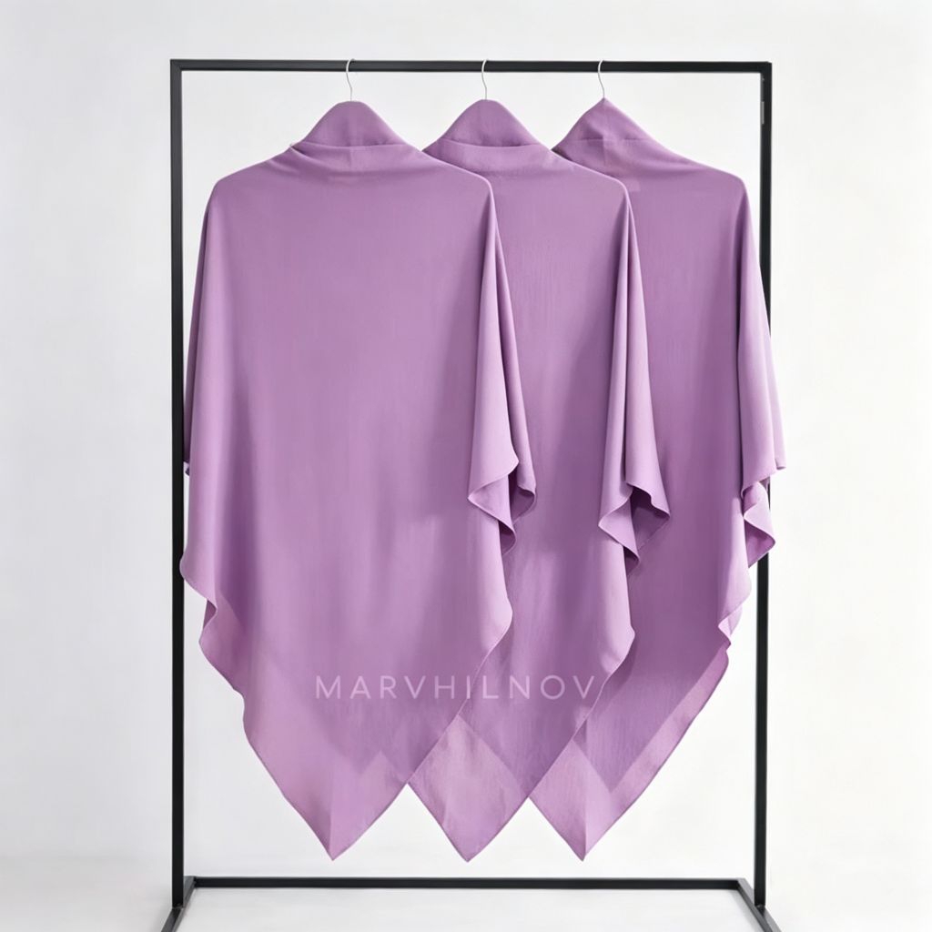 MARVHILNOV French Khimar | Lilac | Crinkle Airflow