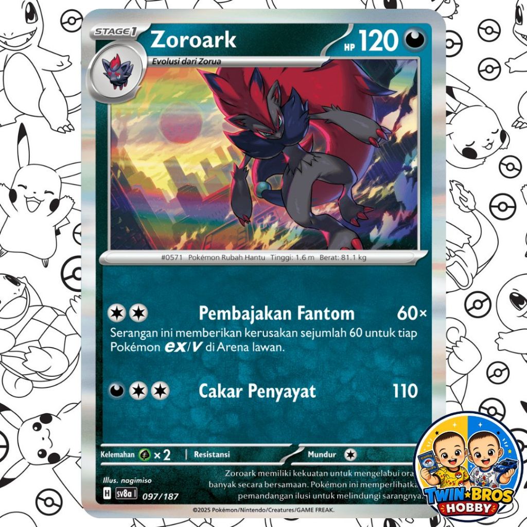 Zoroark 097/187 Holo - Kartu Pokemon TCG Indonesia