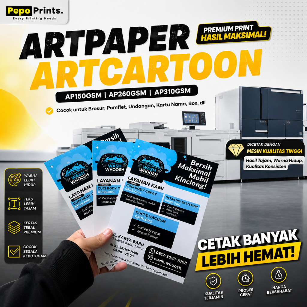CETAK KERTAS GLOSSY - ARTPAPER / ARTCATOON A3+ KENSRUG 150gr/260gr/310gsm