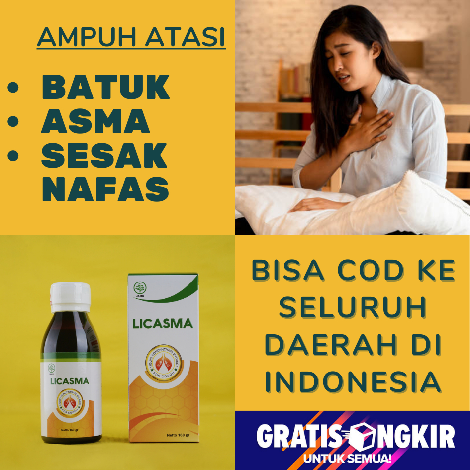 Madu Licasma Original - Obat Sesak Napas Herbal Asma & Pelancar Pernapasan BPOM