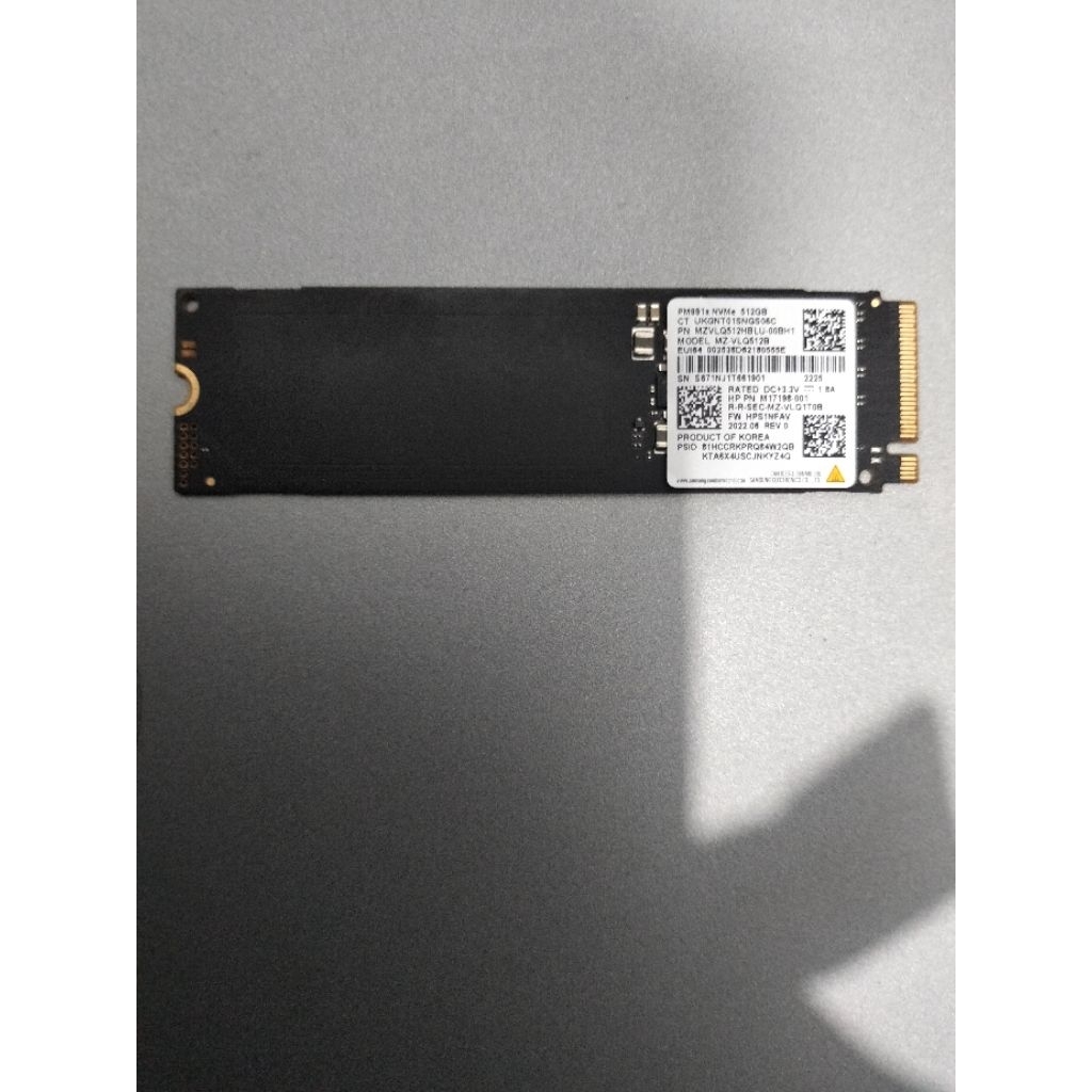 ssd Samsung NVME 512gb healt 100%