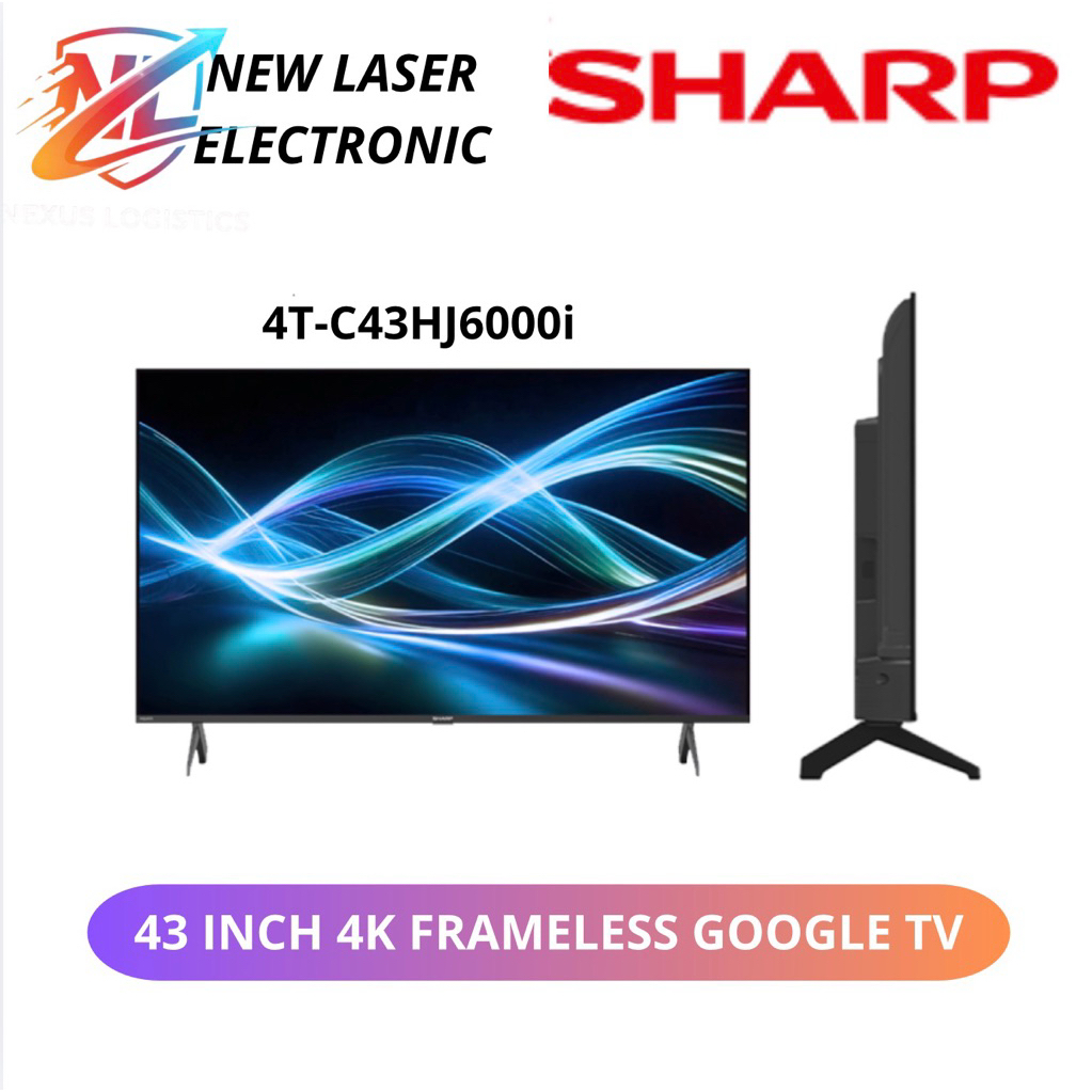 SHARP LED TV 43 INCH/ 43” 4T-C43HJ6000i SMART GOOGLE TV