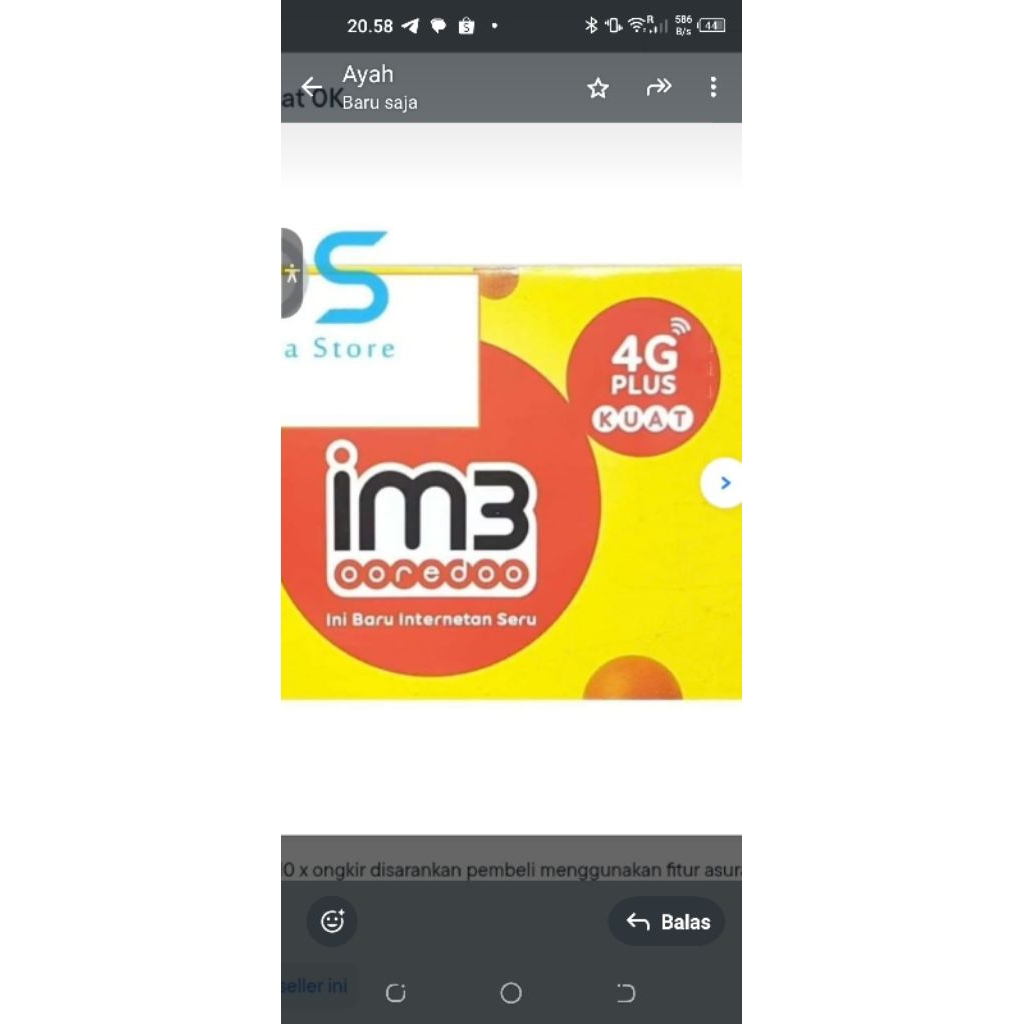 perdana 0.K  indosat jaringan 5G dan 4G