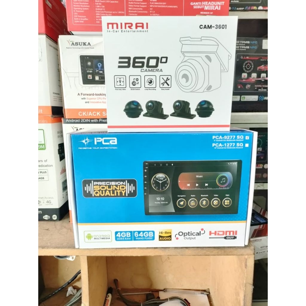 Headunit Android PCA SOUND QUALITY RAM4/64GB gratis kamera 360