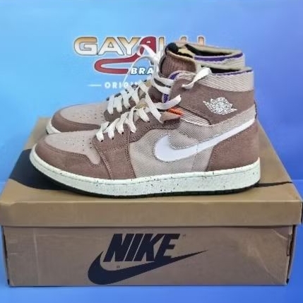 SEPATU NIKE AIR JORDAN 1 ZOOM CMFT BROWN STONE