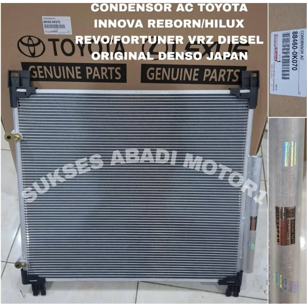 CONDENSOR AC KONDENSOR AC TOYOTA INNOVA INOVA REBORN HILUX REVO FORTUNER VRZ DIESEL ORIGINAL DENSO J