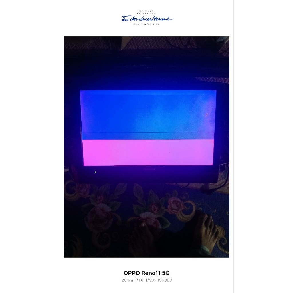 TV LCD TOSHIBA 19hv10e minus ditunggu lama dikit gambar merah hilang