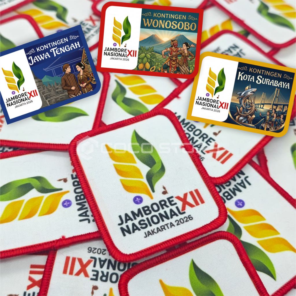Badge Patch Kontingen Jambore Nasional / custom logo kontingen jamnas bahan sublim
