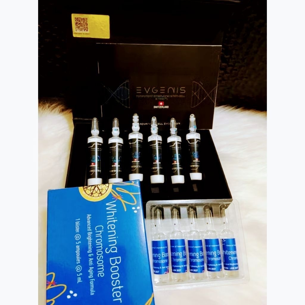 box evge-nis stem cell free whitening booster original per box ev-ge-nis ORI ev-genis original 10000