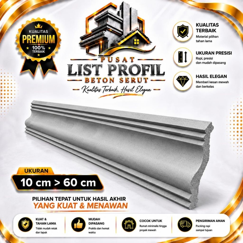Lisplang Profil Beton List profil Tempel Beton Profil Tempel Beton