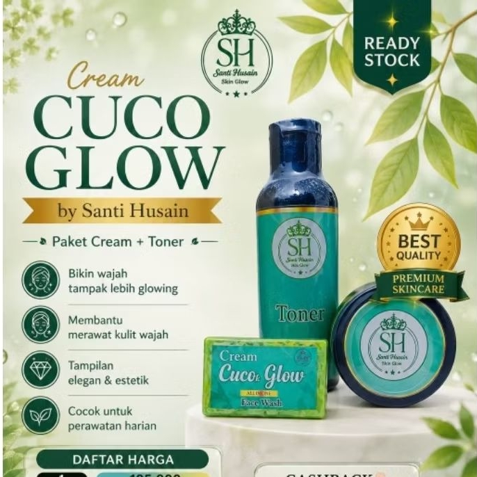 CREAM CUCO GLOW ALL IN ONE By SH Kemasan Baru