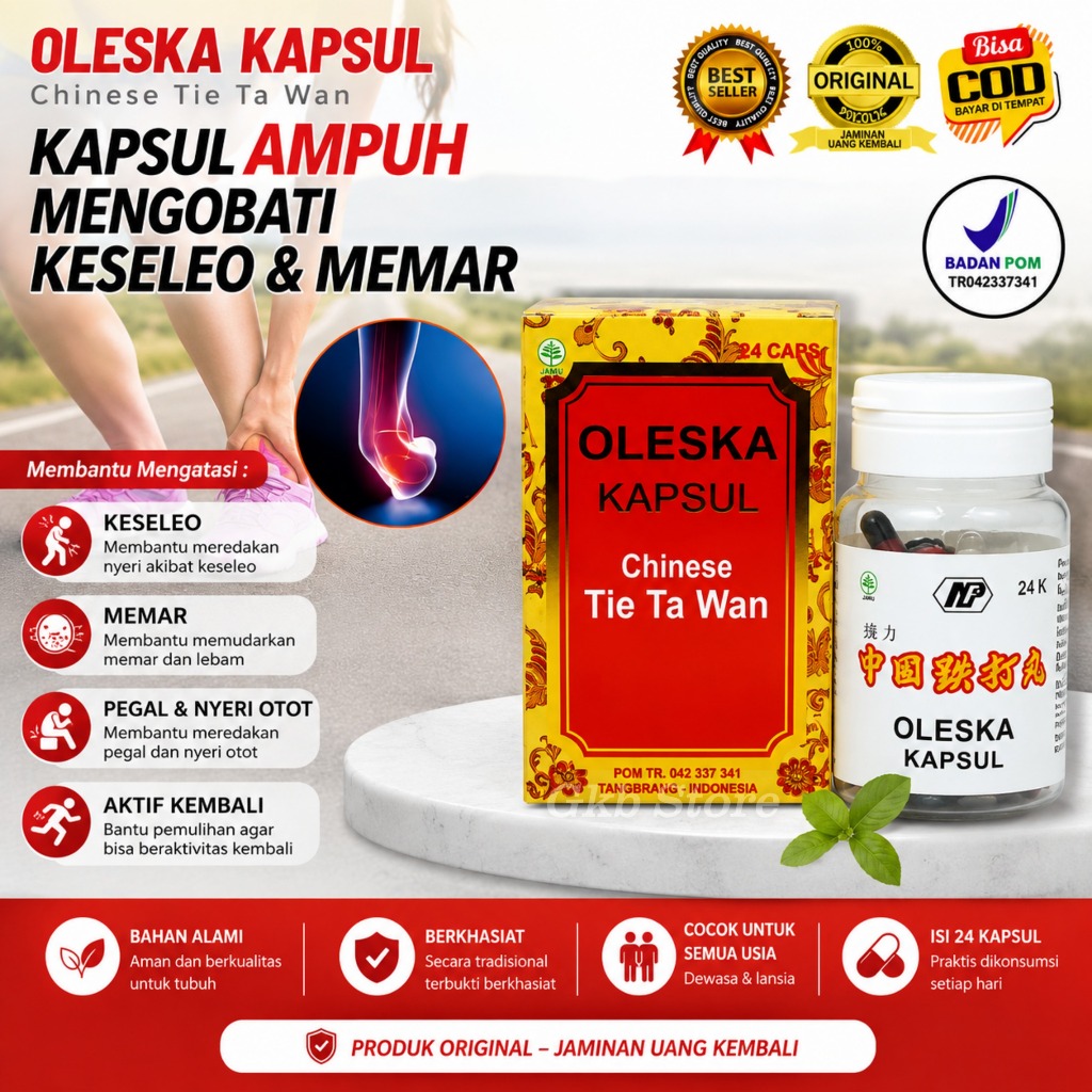 OLESKA KAPSUL CHINESE TIE TA WAN TIEH TA WAN TIETAWAN MEMAR KESELEO CEDERA BENTURAN LUKA ORIGINAL