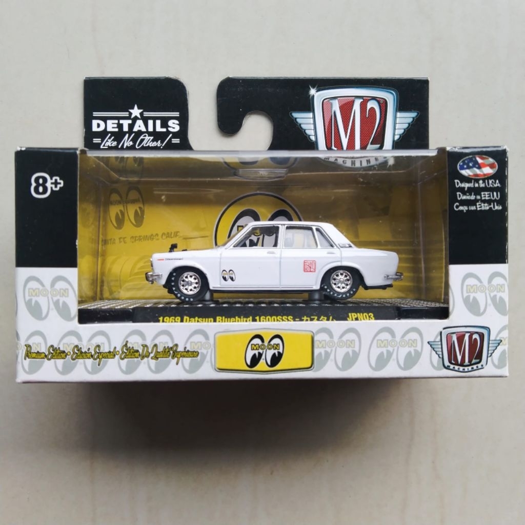 M2 Machines 1969 Datsun Bluebird White Mooneyes
