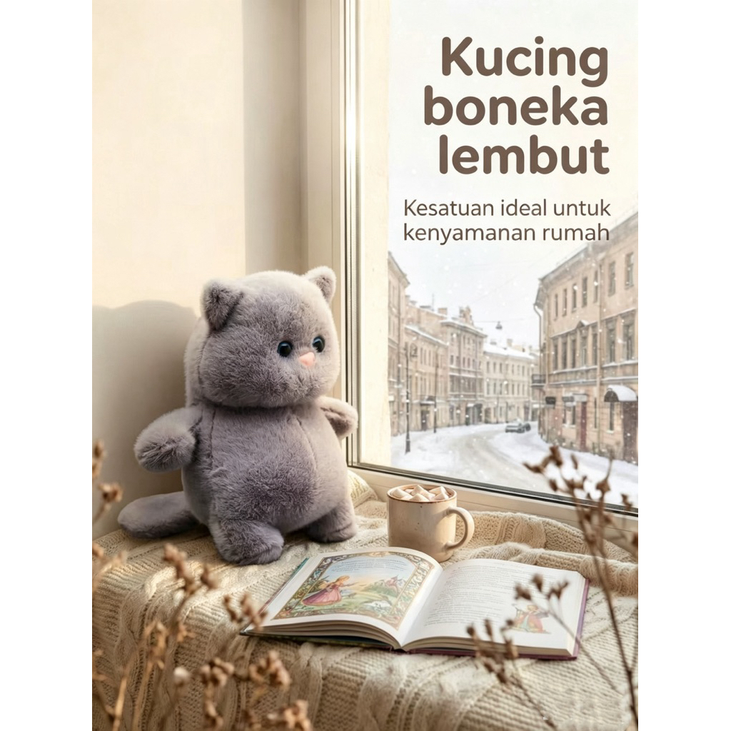 Hadiah anak perempuan Boneka kucing lucu boneka kucing cute kado untuk anak perempuan