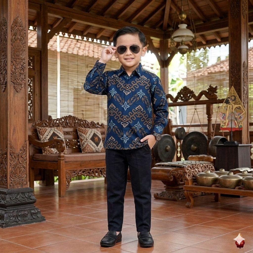 hem batik anak laki laki