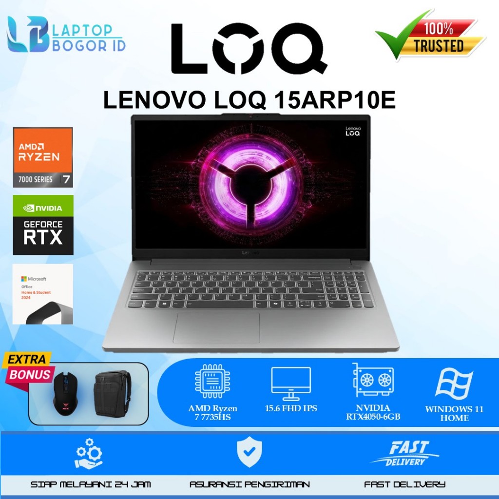 Lenovo LOQ Essential 15ARP10E AMD Ryzen 7 7735HS 32GB 1TB 15.6 100SRGB RTX4050 WINDOWS11+M365+OH2024