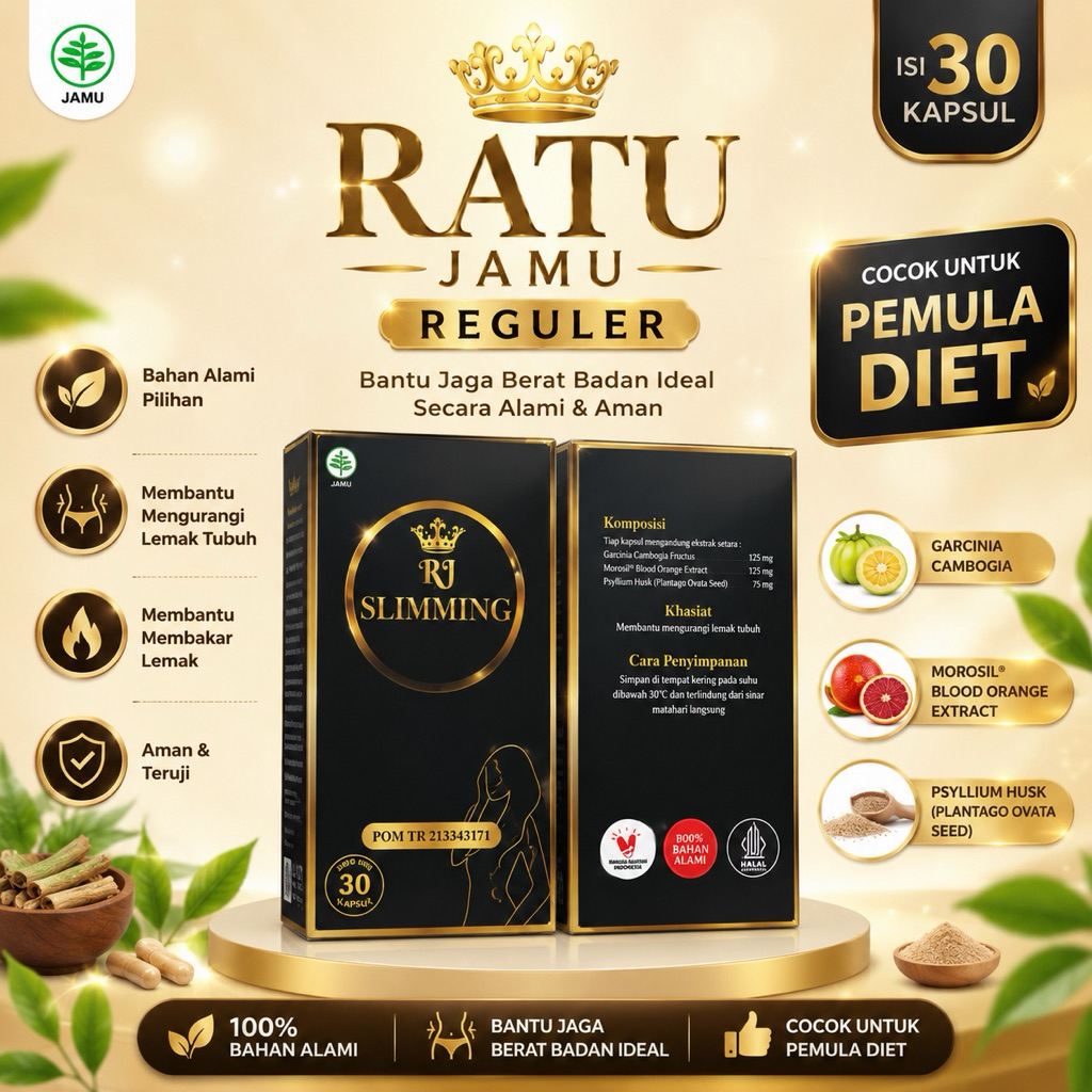 (COD)RATU JAMU REGULER HERBAL 100% DI JAMIN  AMPUH MENURUNKAN BERAT BADAN 7 HARI 7 KG
