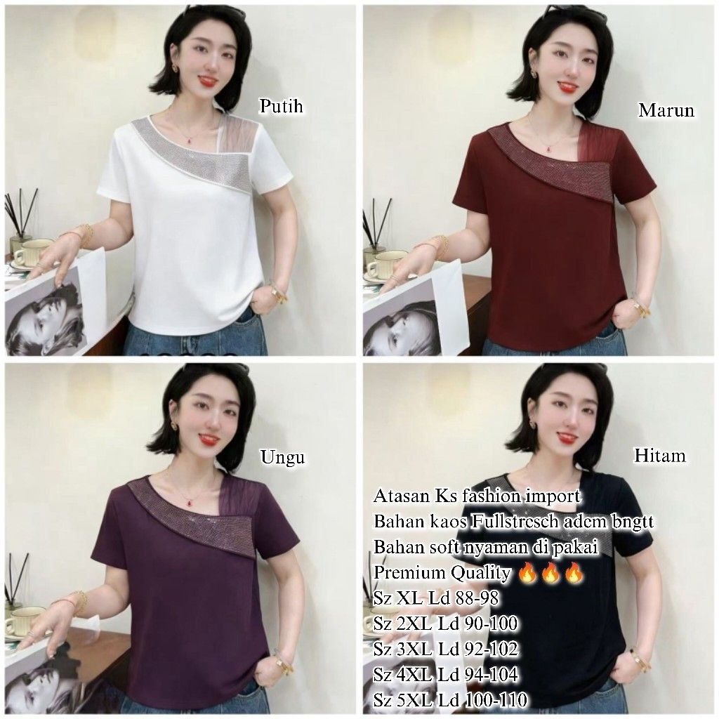 [G41]Atasan kaos import bahan premium ukuran XL sampai 5XL