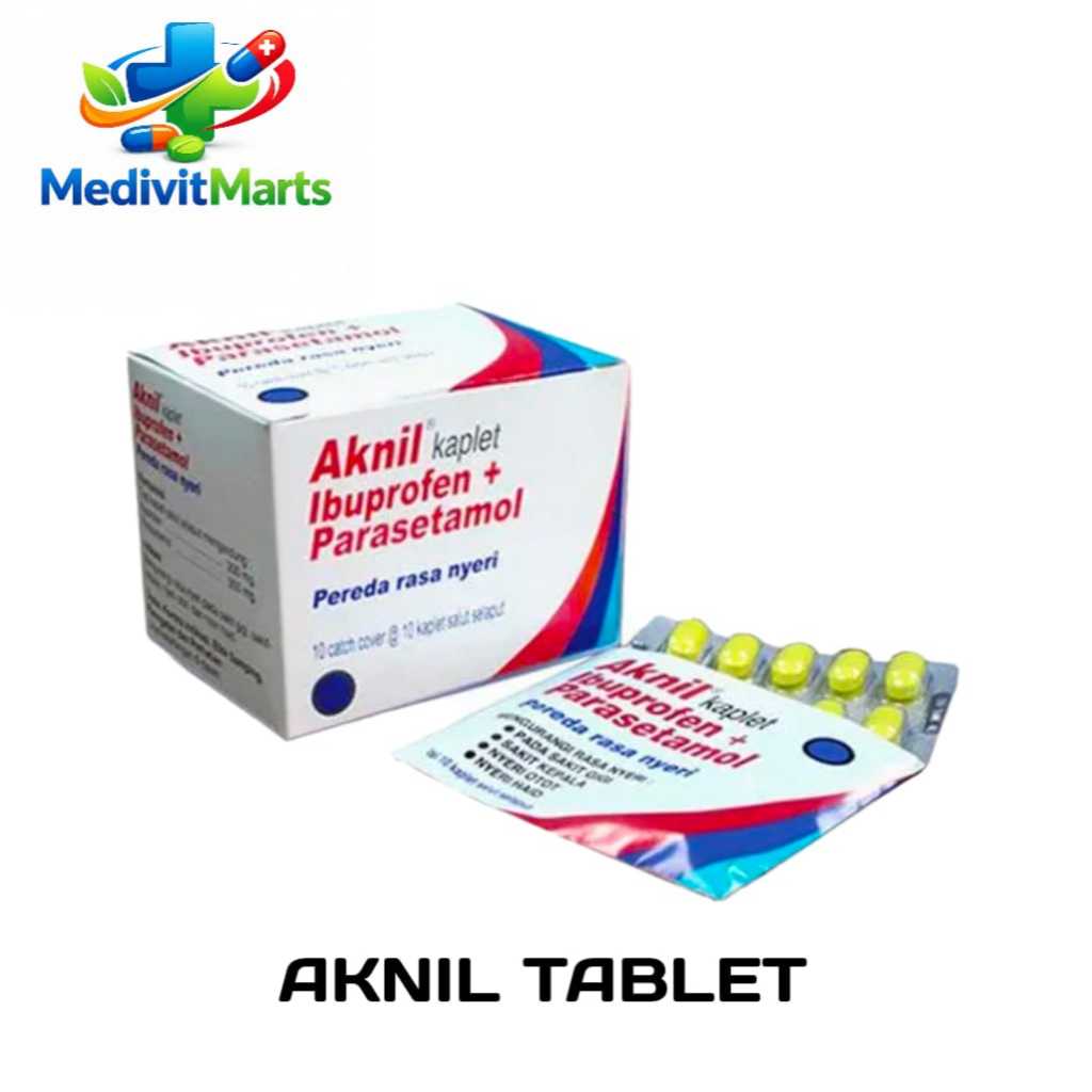 AKNIL 10 TABLET / LEMBAR - UNTUK MENGATASI DEMAM & NYERI