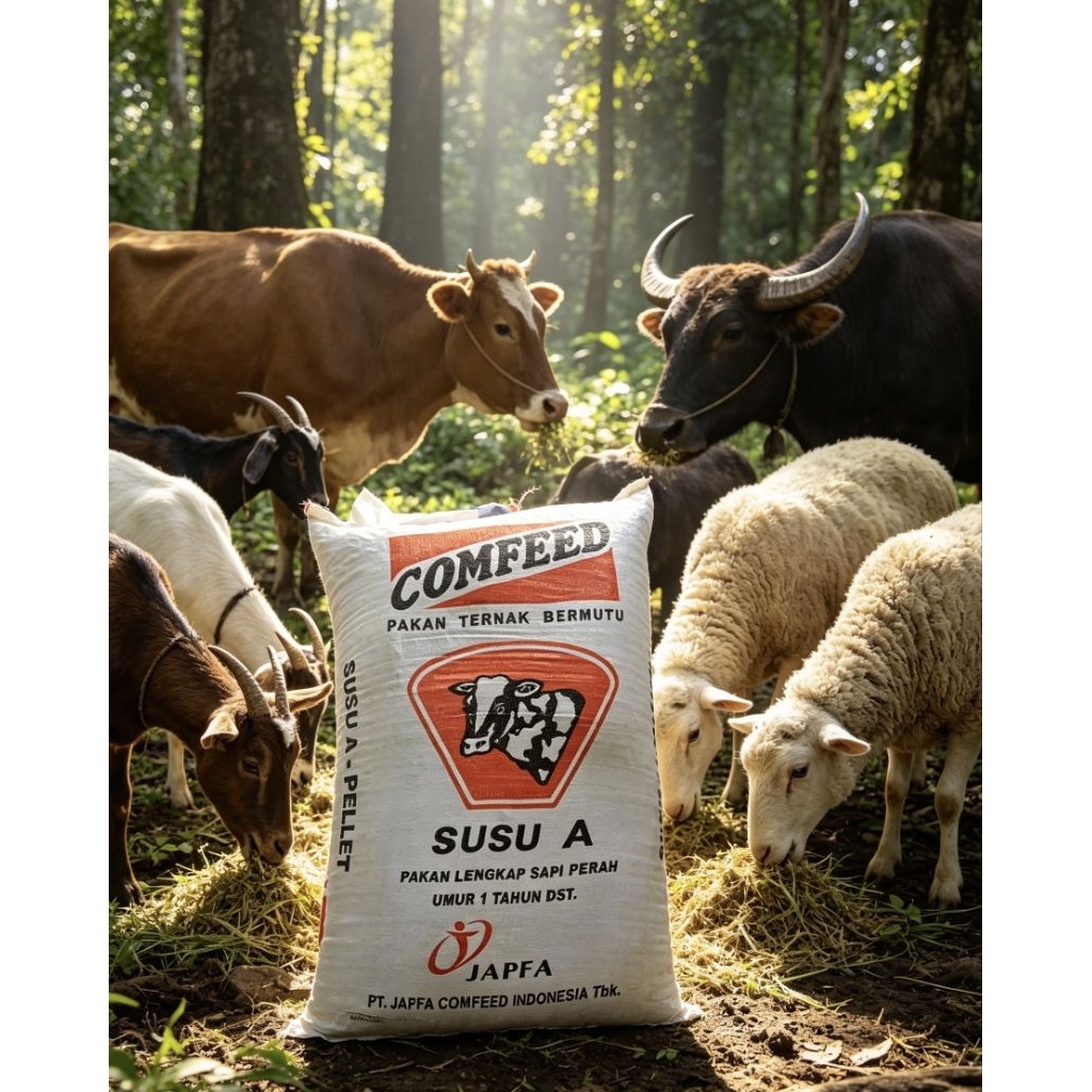 Comfeed Susu A Pellet Pur sapi kambing menyusui/perah indukan