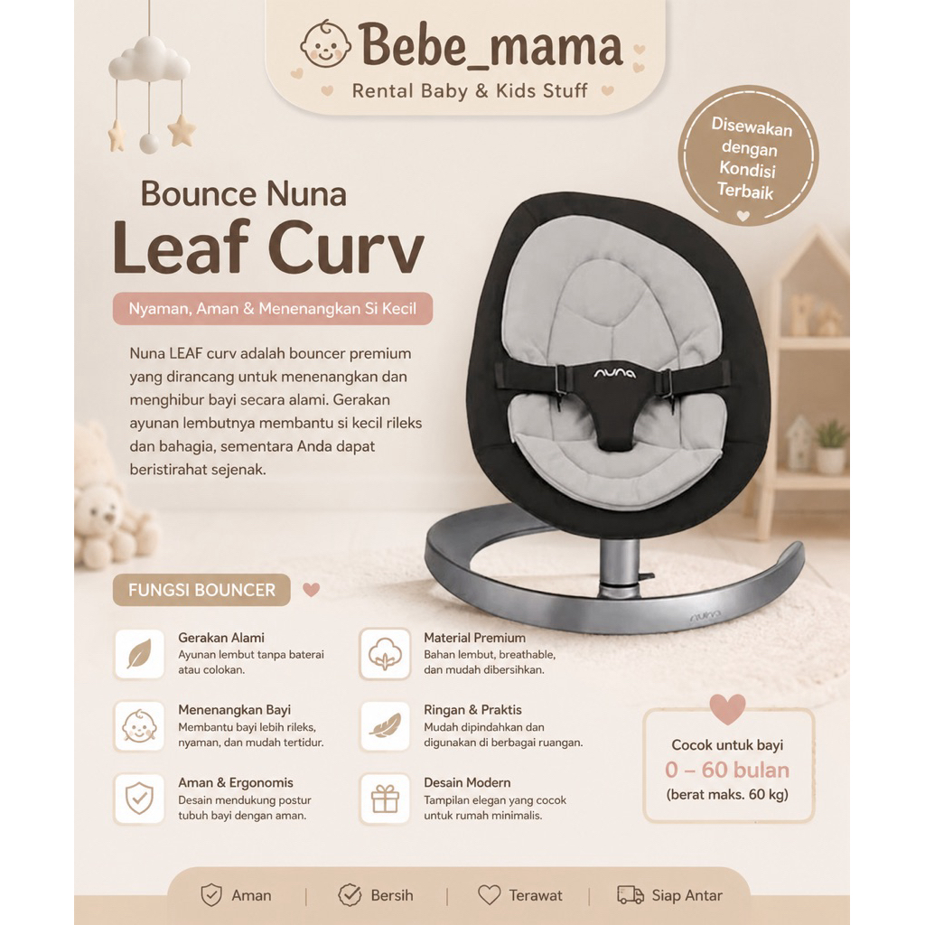 Sewa Bouncer Nuna Leaf Curv