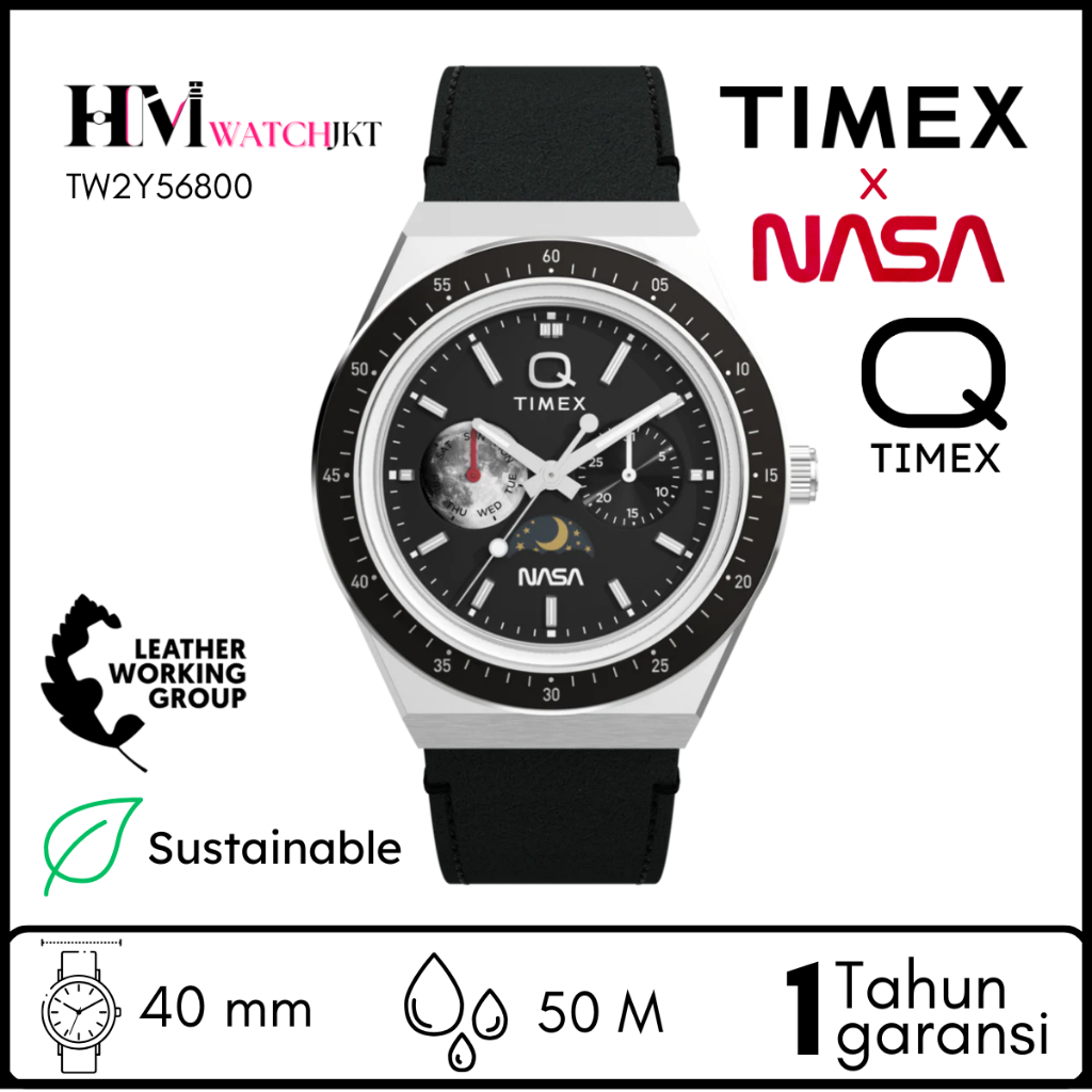 TIMEX X NASA TW2Y56800 Q TIMEX Jam Tangan Pria Original Analog Antiair