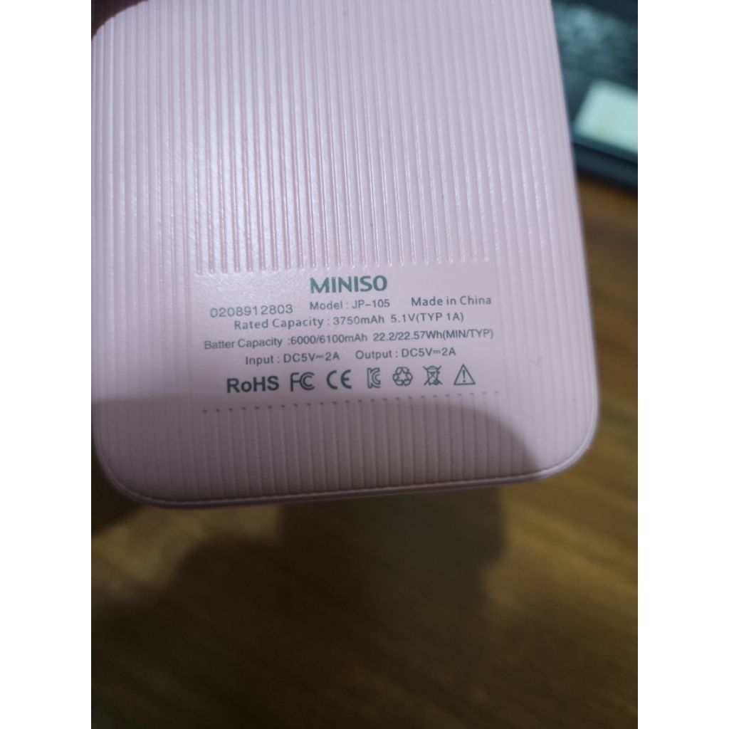 POWERBANK MINISO 3750mAh