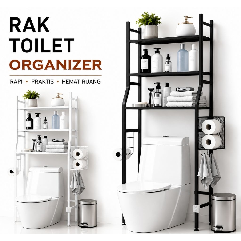 A - rak kamar mandi RAK TOILET besi serbaguna anti karat