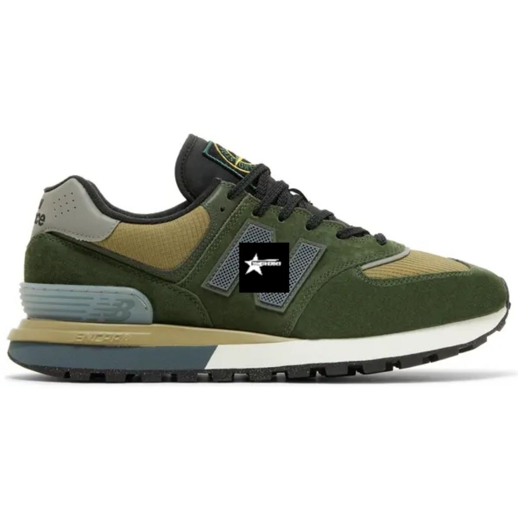 Sepatu Stone Island X NB 574 Legacy Dark Green