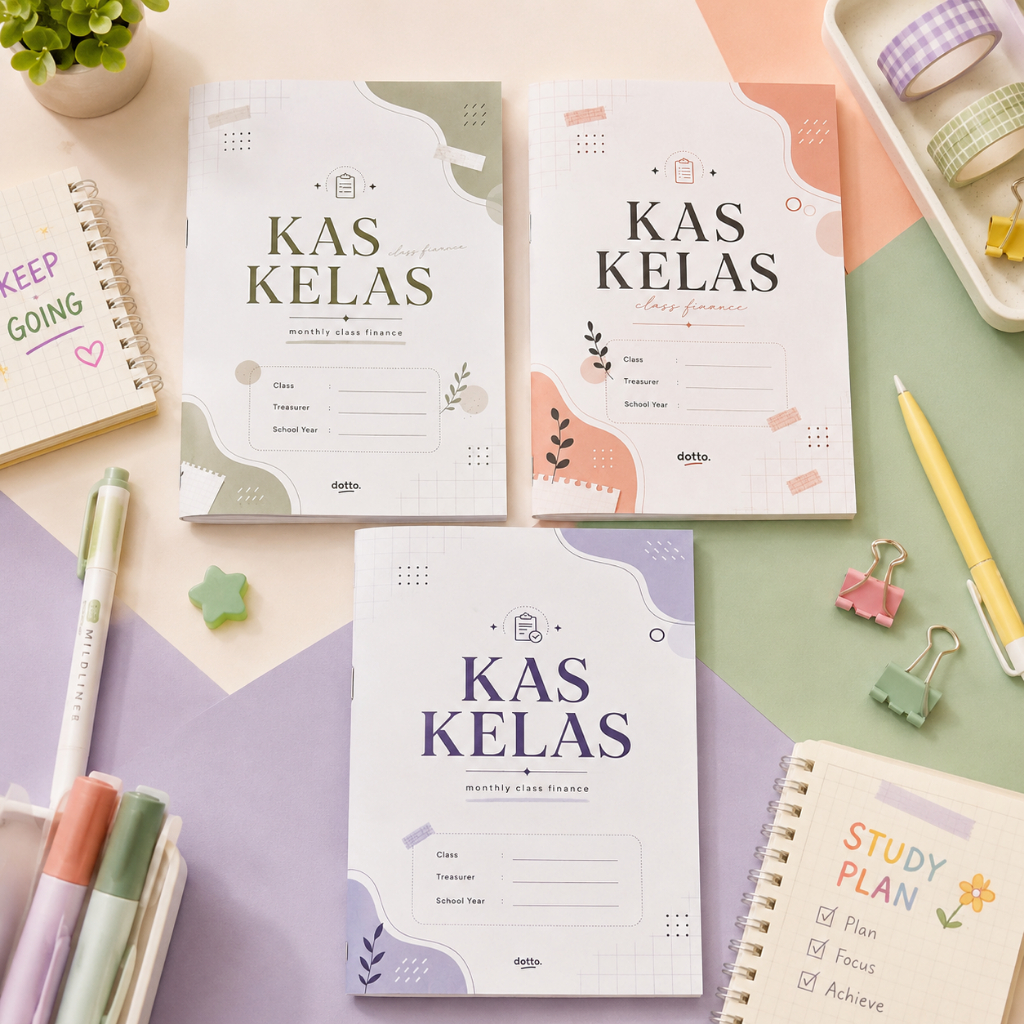 Catatan Kas Bulanan Aesthetic Buku Kas Kelas Modern Pelajar