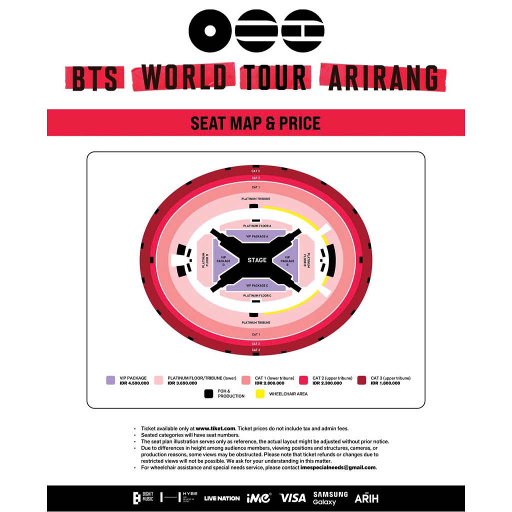 TIKET KONSER BTS ARIRANG 2026 (CAT3)
