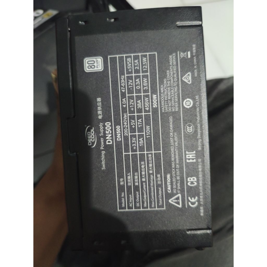 PSU DEEPCOOL  DN500 80+WHITE BEKAS