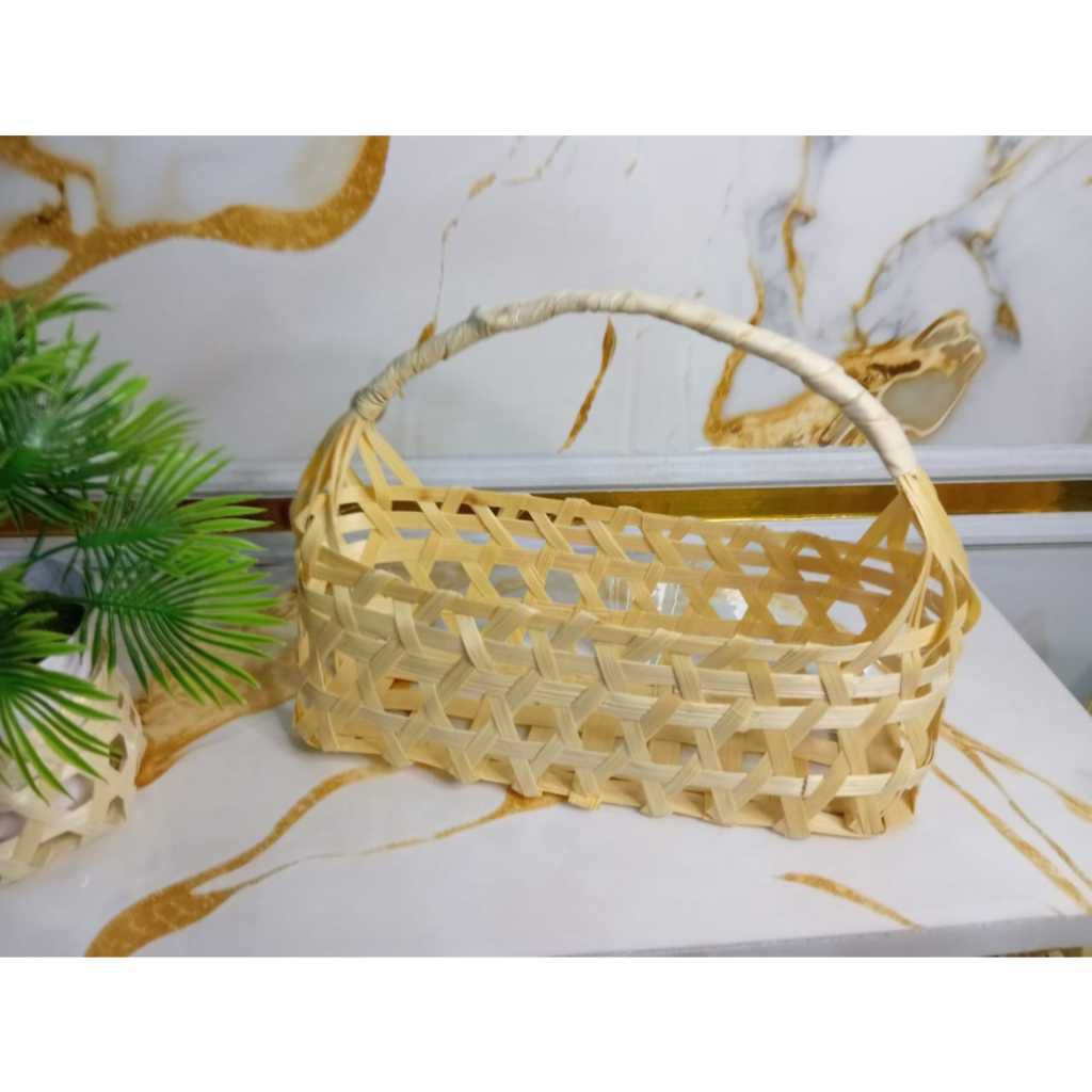 KERANJANG JINJING ANYAMAN BAMBU/KERANJANG HAMPERS/TAS ANYAMAN/KERANJANG/HAMPERS/