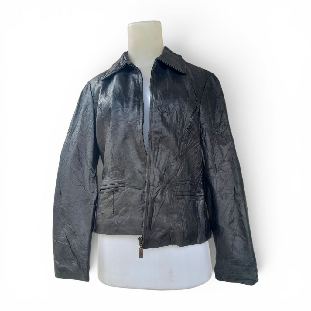 JAKET KULIT LEATHER JACKET PRELOVED 11