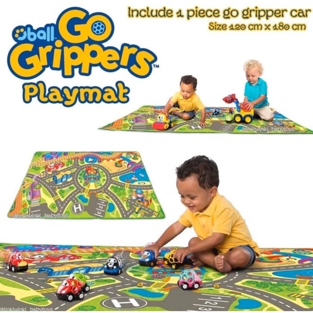 Oball Go Grippers Playmat Anak Include Go Gripper Car Size 120x180cm