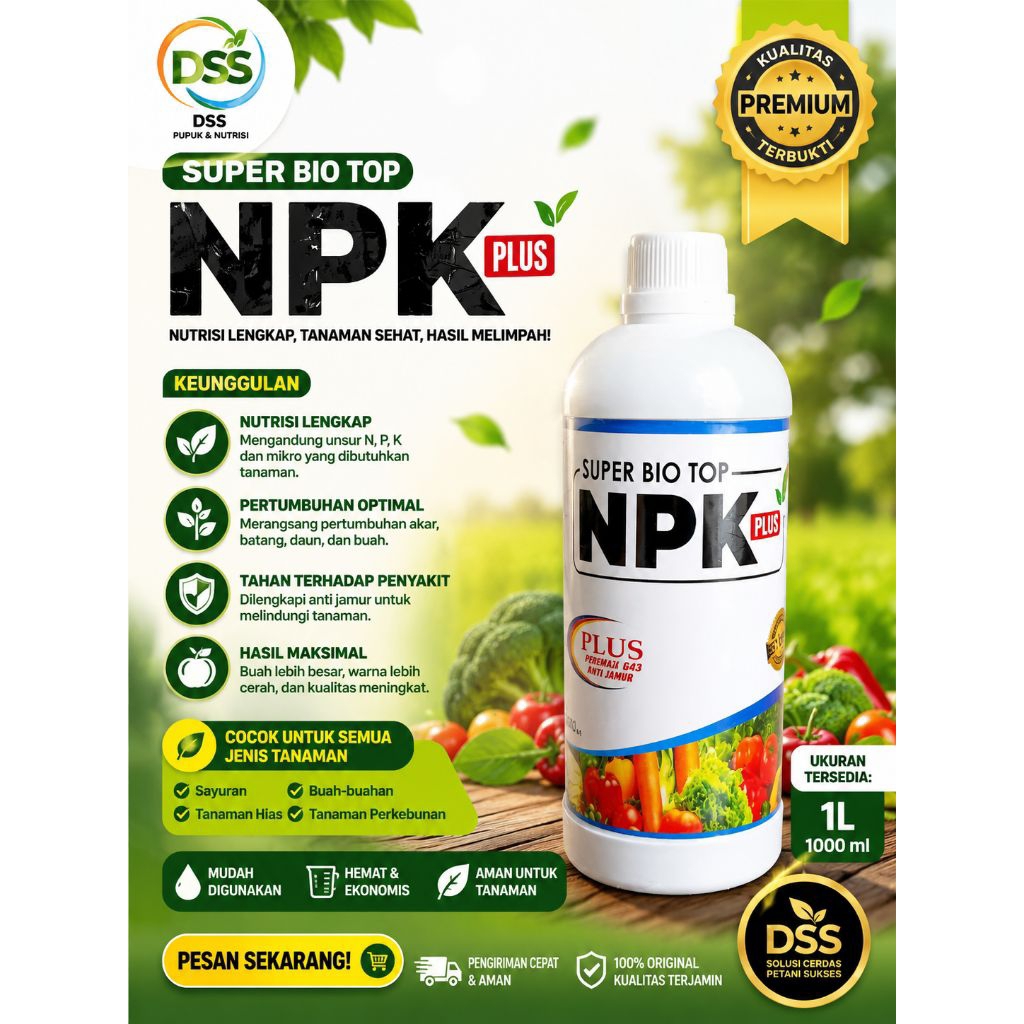 Bio NPK Cair Pupuk Bio NPK Cair Plus Ga3 21% 1 liter