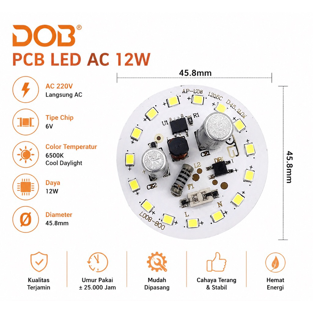 PCB LED AC PREMIUM 12W