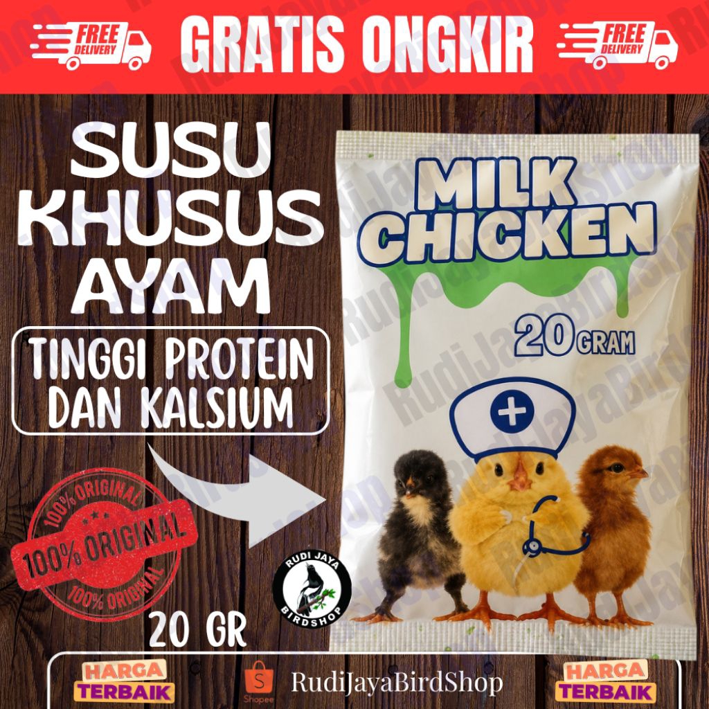 SUSU AYAM ADUAN 20 GRAM SUSU BANTU PERTUMBUHAN ANAK AYAM ADUAN AGAR BADAN SAYAP TULANG BESAR KUAT
