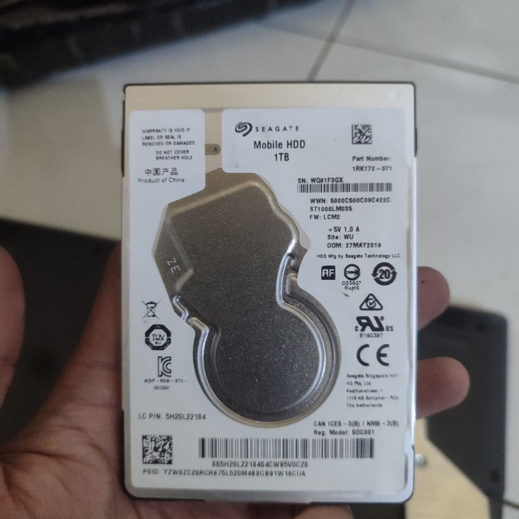 HDD LAPTOP Seagate 1 TB 100/100