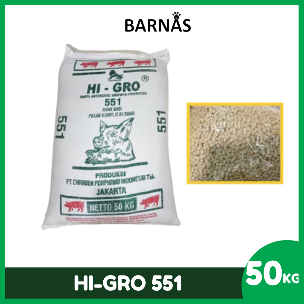 Hi - Gro 551 Anak Babi Pakan Komplit Butiran (Pur Babi) 50 KG