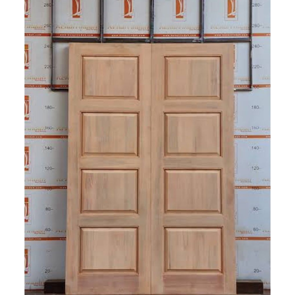Pintu Kayu Meranti Kupu-Kupu Elegan | Kokoh & Mewah untuk Rumah Modern