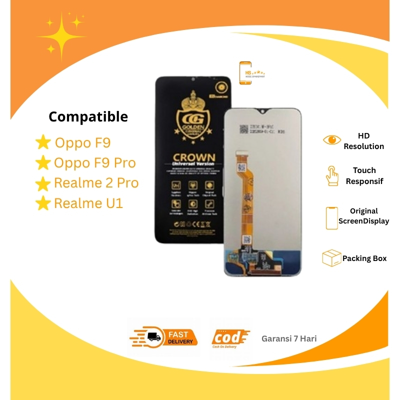 COD LCD TOUCHSCREEN OPPO F9 / OPPO F9 PRO / REALME 2 PRO / REALME U1 ORIGINAL COMPLETE FULLSET / LCD