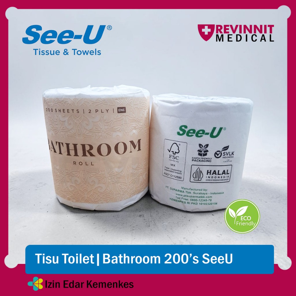 SeeU See-U Tisu Toilet | Bathroom Tissue Roll Eco Plenty Pro Brown Green ROLL