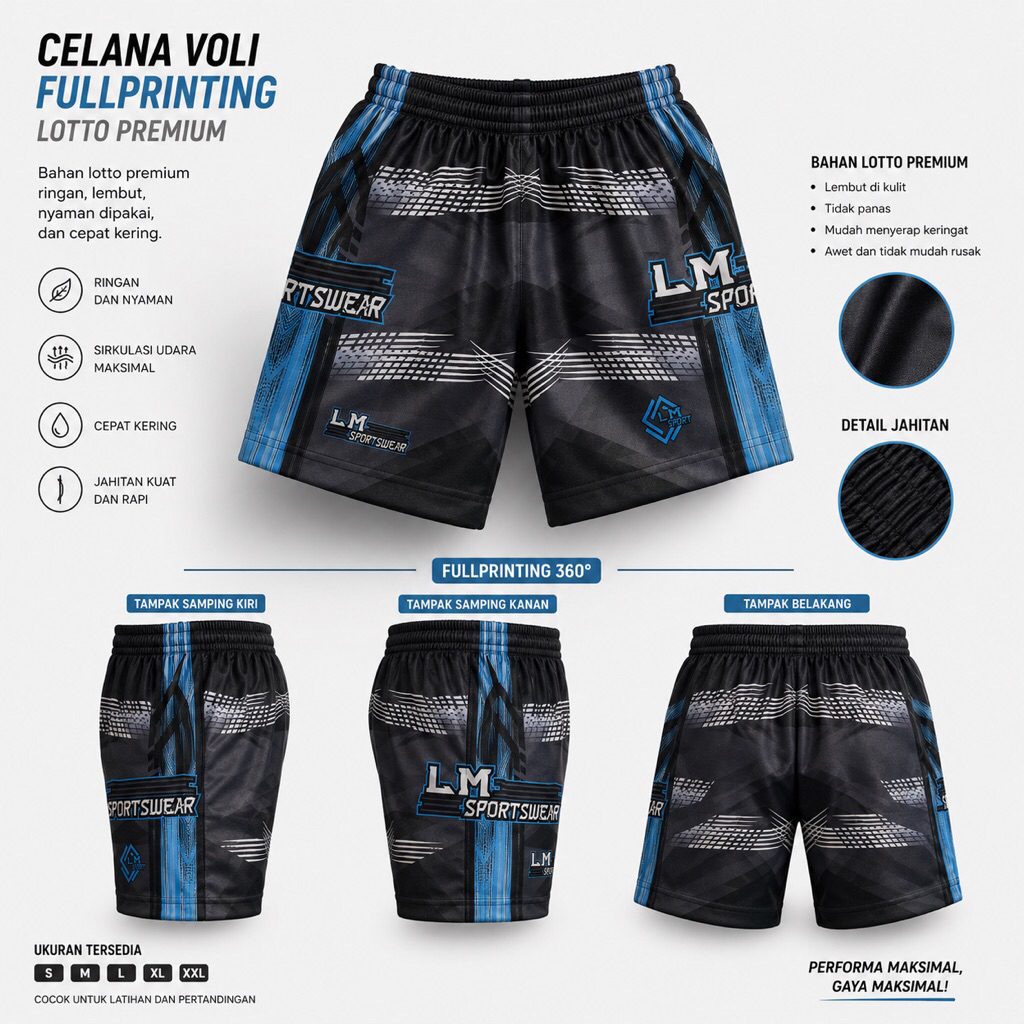 CELANA VOLY BALL CELANA VOLI KEREN FULLPRINTING