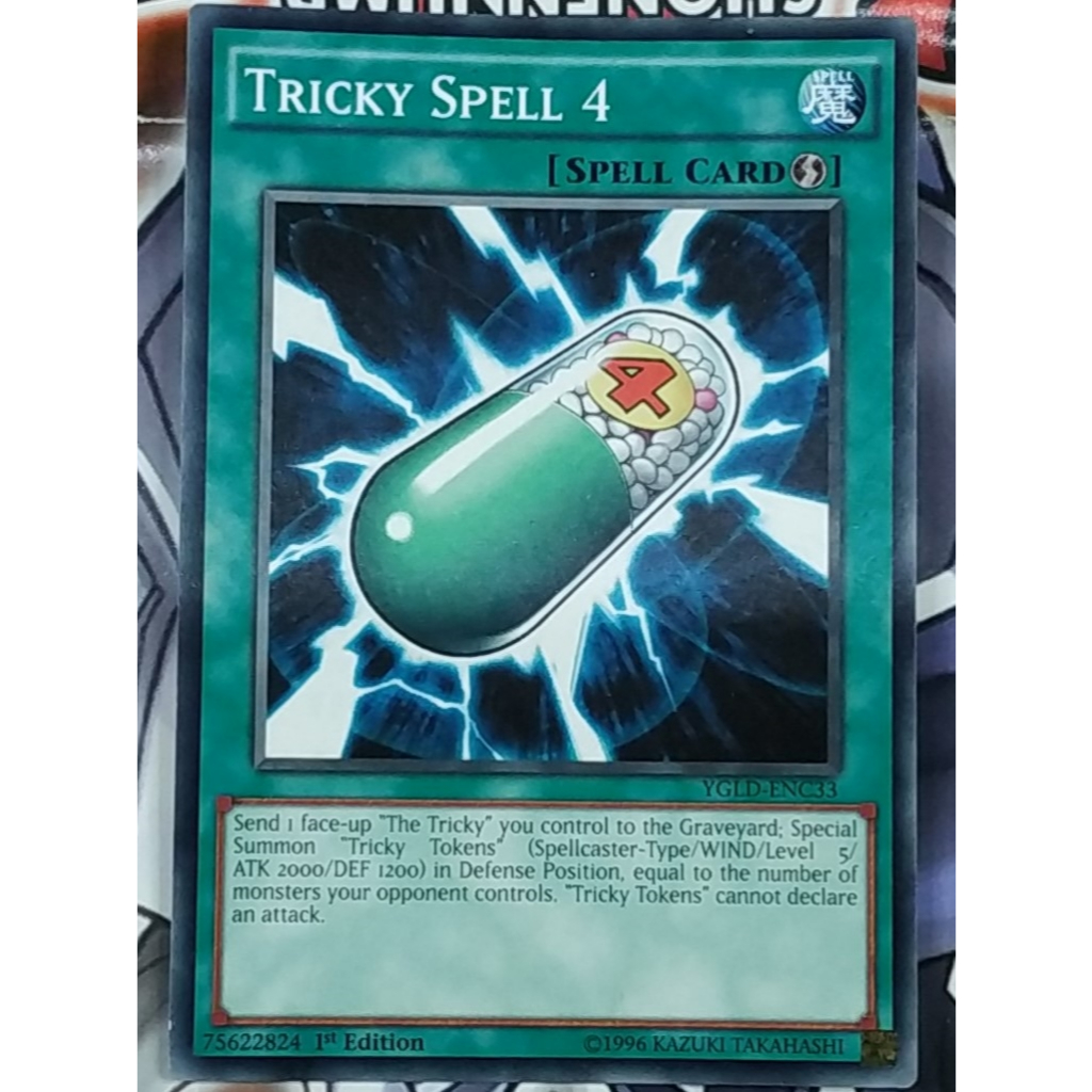 YuGiOh - Tricky Spell 4 (YGLD-ENC33) - Common - Spell Card - Trading Card Game ORIGINAL