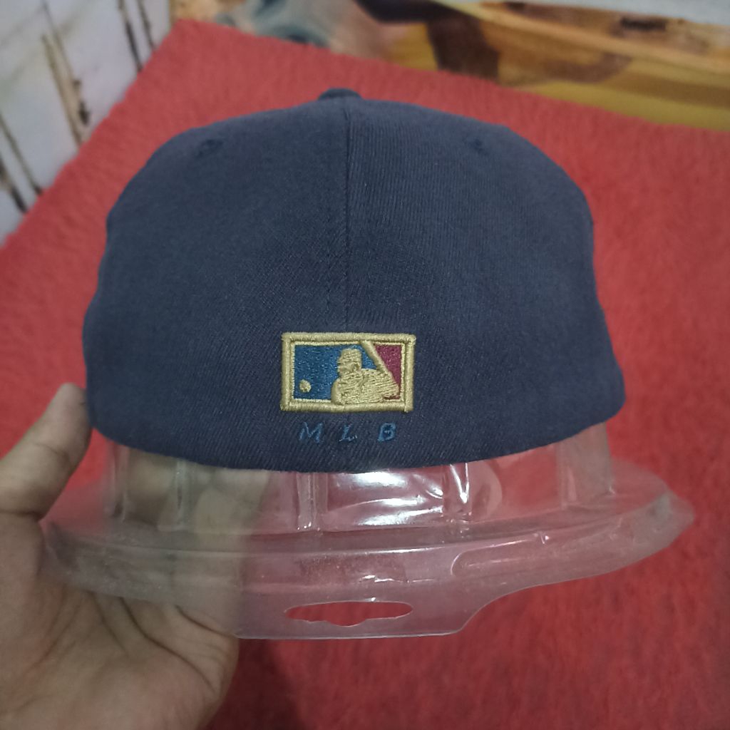 Topi Vintage MLB x FLEXFIT Patch samping karet Original