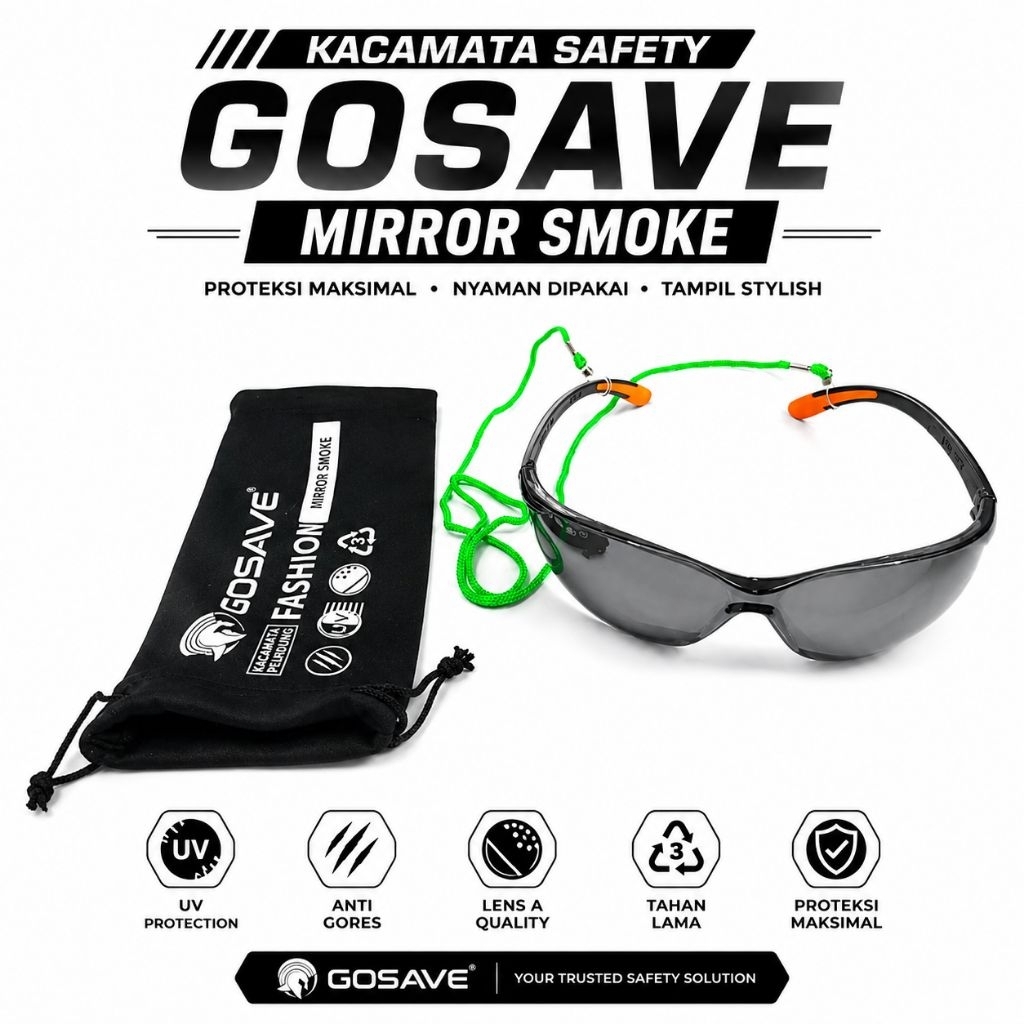 Kacamata Safety GOSAVE Kacamata Gerinda GOSAVE Kacamata Las GOSAVE