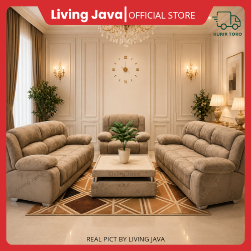 SOFA RUANG TAMU 321 SILIKONE - SOFA RUANG TAMU JUMBO 321 BANDUNG - SOFA RUANG TAMU FULL SET