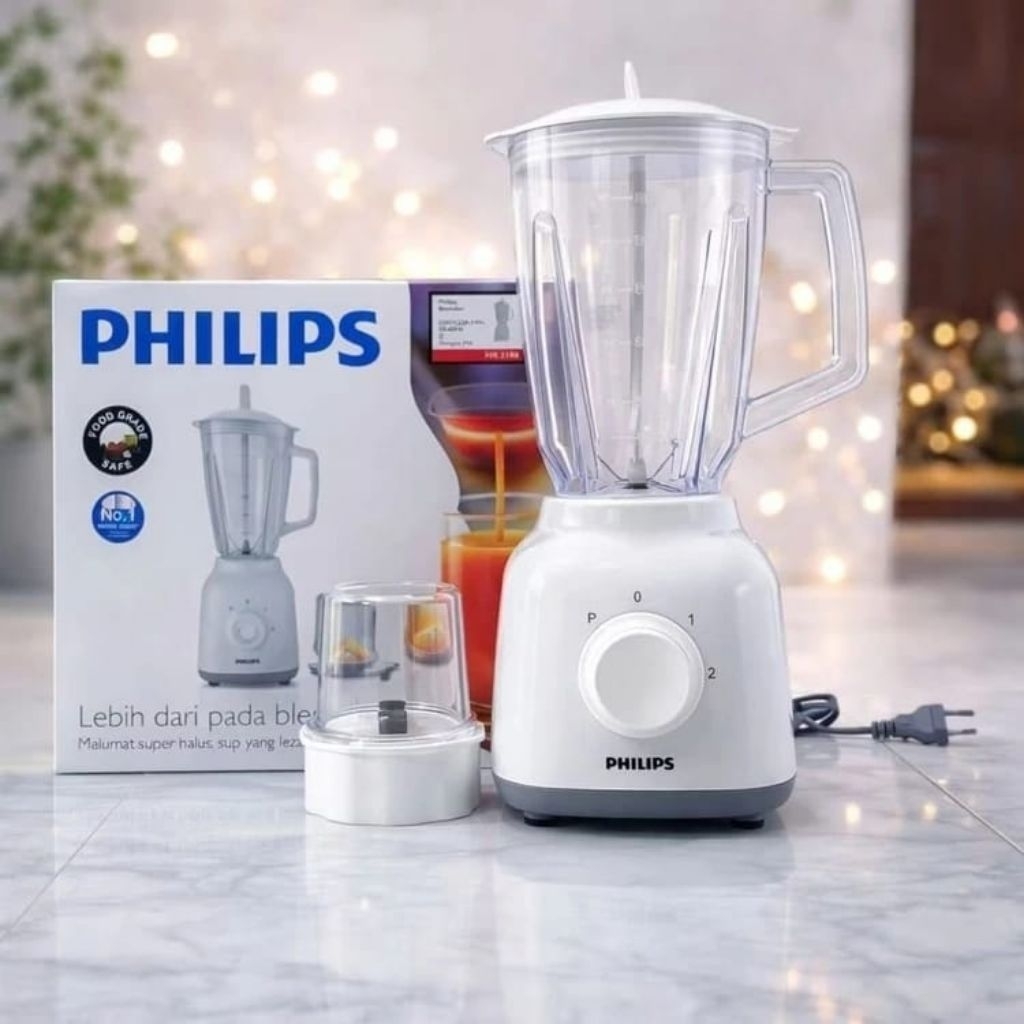 Promo Blender Philips HR2106 Blender Plastik Mika Pisau Super Tajam..