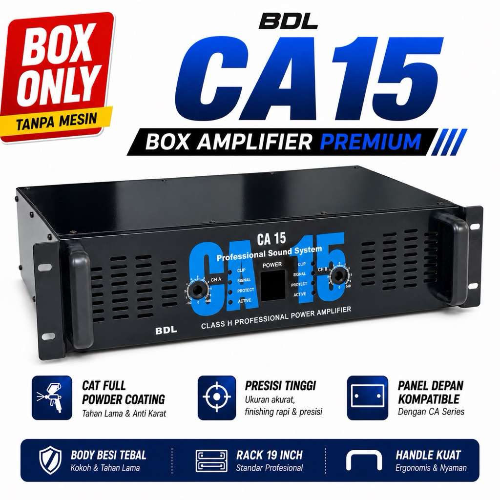 Box Power Amplifier CA15 / Power Ampli CA 15 BDL - Bahan Tebal , Full Coating